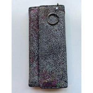 Hobo abstract foliage trifold wallet with magnetic closure
